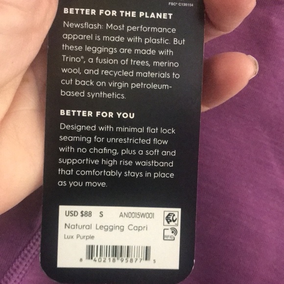 Allbirds Athletic/Athleisure Merino Blend Leggings, NWT! - Picture 7 of 11